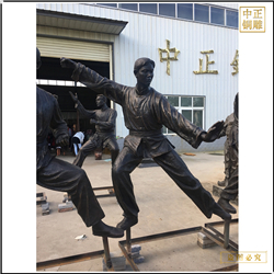 現(xiàn)代城市人物銅雕塑 