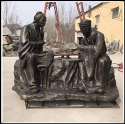 喝茶雕塑價格|定做喝茶銅像