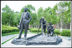 詹天佑銅雕塑|鑄銅詹天佑雕塑