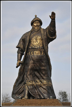 成吉思汗古代人物雕塑圖片